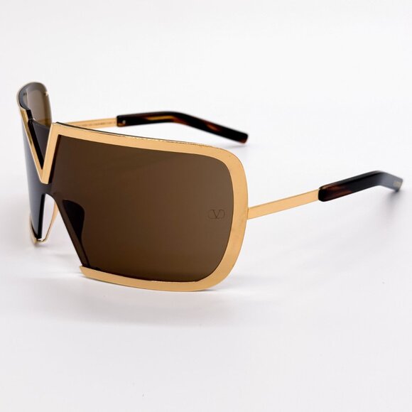 NEW VALENTINO V-ROMASK VLS-120B UNISEX BROWN TITANIUM SUNGLASSES VALENTINO - Picture 6 of 13